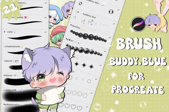 Buddy Blue Brush Drawing for Procreate: A Practical Evaluation
