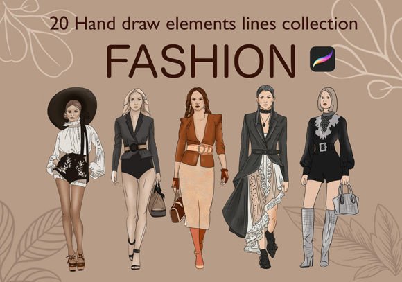 Fashion Girls Procreate Stamps: Elevate Your Design