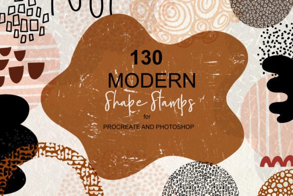Modern Shape Stamps for Procreate PS