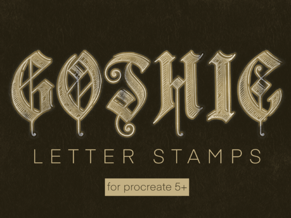 Old Gothic Letter Stamps for Procreate: A Digital Crafting Guide