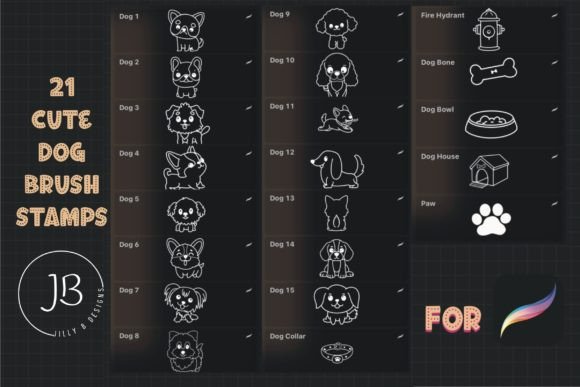 Procreate Dog Brush Stamps: The Ultimate Tool for Digital Doodles and Patterns