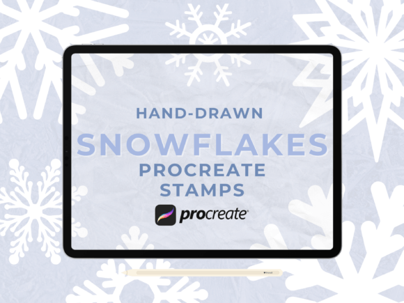 Transform Your Winter Art with the Snowflake Procreate Stamp Brush Set