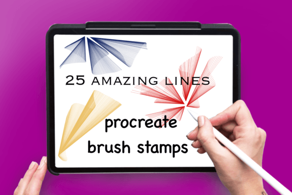 Unlock Creative Potential with the Amazing Lines Procreate Brush Stamps Set