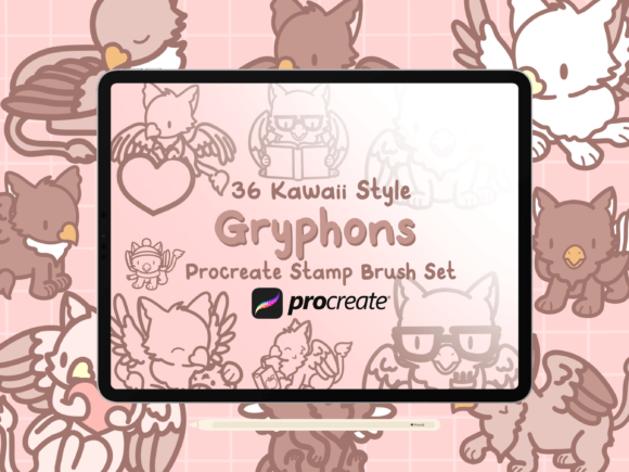 Unlock Your Creative Potential with the Gryphons Procreate Stamp Brush Set