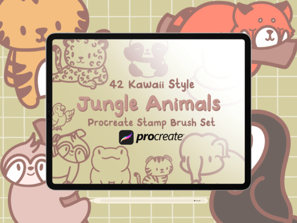 Unlocking Creative Potential with the Jungle Animals Procreate Stamp Brush Set