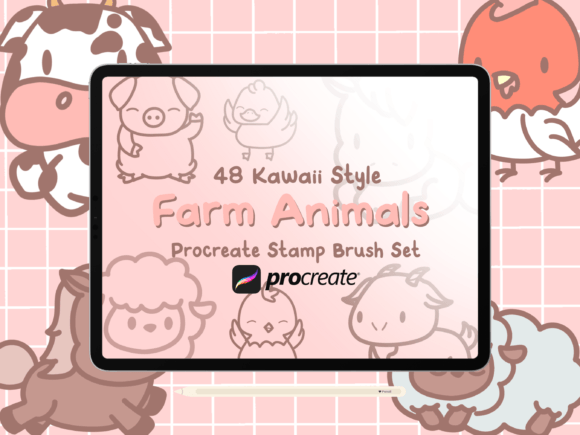 Unlocking Creativity with the Farm Animal Procreate Stamp Brush Set