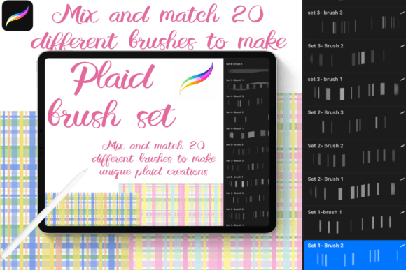Unlocking Creativity with the Plaid Texture Brush Set for Procreate